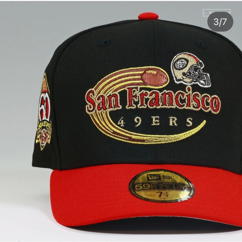 Myfitteds San Francisco 49ers swirl 60th anniversary size 7 1/4 in store exclusi